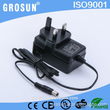 Mutiple Design 12Volt UK/GB Plug Power Adapter 12W 18W 24W 110 Vac wall transformer